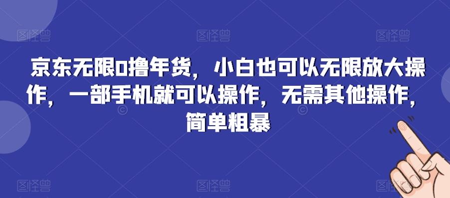 京东无限0撸年货，小白也可以无限放大操作，一部手机就可以操作，无需其他操作，简单粗暴-511资料网