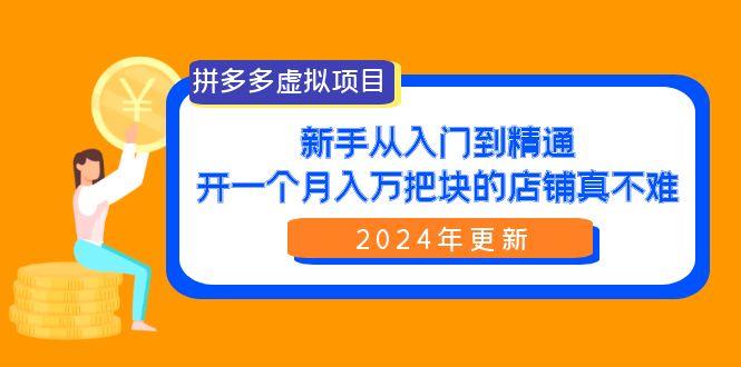 (9744期)拼多多虚拟项目：入门到精通，开一个月入万把块的店铺 真不难(24年更新)-511资料网