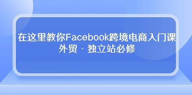 在这里教你Facebook跨境电商入门课，外贸·独立站必修-511资料网