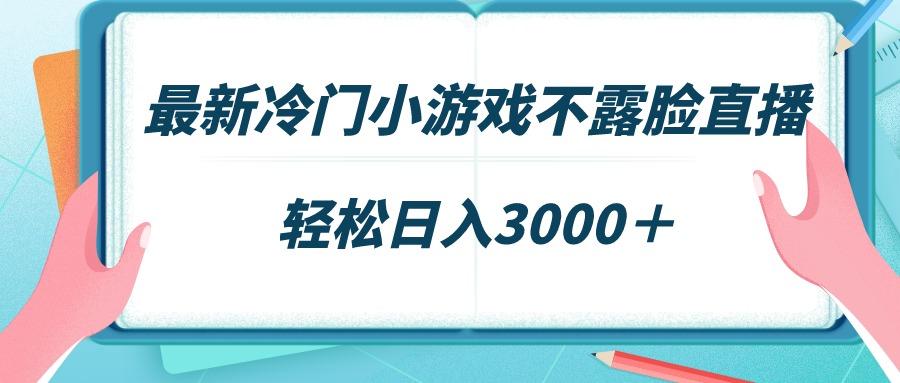 最新冷门小游戏不露脸直播，场观稳定几千，轻松日入3000＋-511资料网