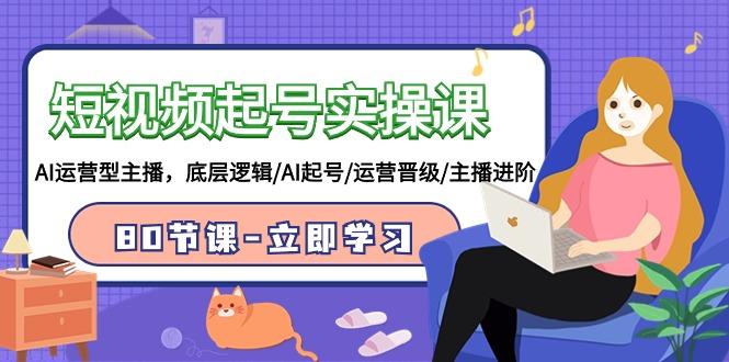 (9470期)短视频起号实操课，AI运营型主播，底层逻辑/AI起号/运营晋级/主播进阶/80节-511资料网