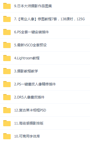 某宝买的杂乱PS LR教程预设摄影-511资料网