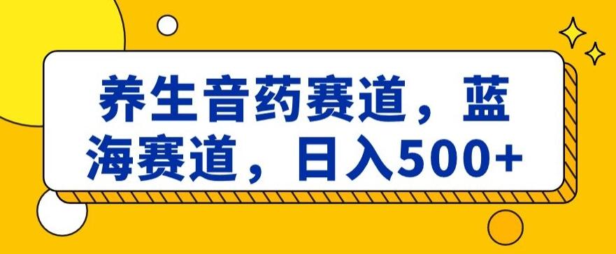 养生音药赛道，蓝海赛道，日入500+【揭秘】-511资料网