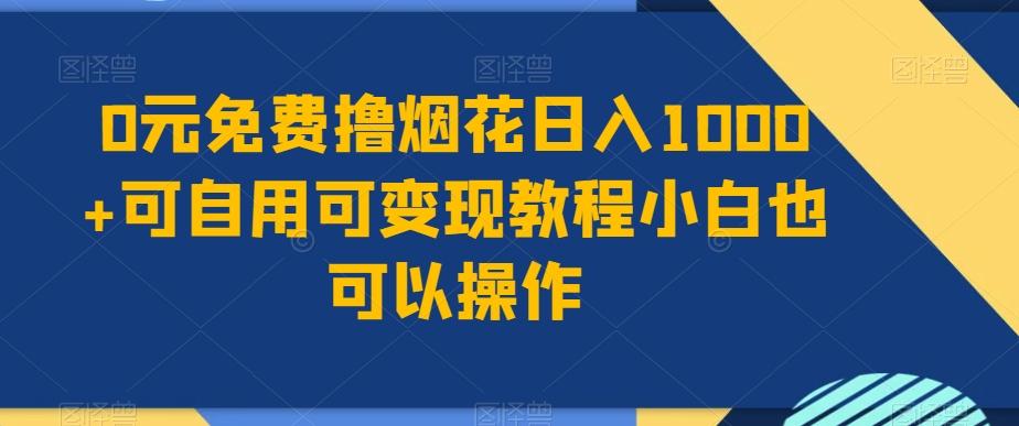 0元免费撸烟花日入1000+可自用可变现教程小白也可以操作，永久免费更新链接-511资料网