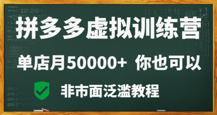 拼多多虚拟电商训练营月入30000+你也行，暴利稳定长久，副业首选-511资料网