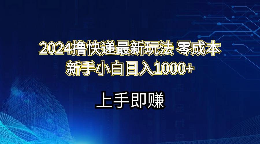 2024撸快递最新玩法零成本新手小白日入1000+-511资料网