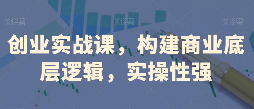 创业实战课，​构建商业底层逻辑，实操性强-511资料网