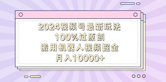 2024视频号最新玩法，100%过原创，搬用机器人视频掘金，月入10000+-511资料网