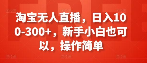 淘宝无人直播，日入100-300+，新手小白也可以，操作简单-511资料网