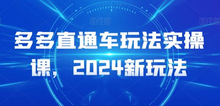 多多直通车玩法实操课，2024新玩法-511资料网