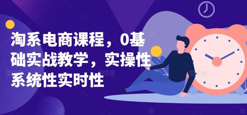 淘系电商课程，0基础实战教学，实操性系统性实时性-511资料网