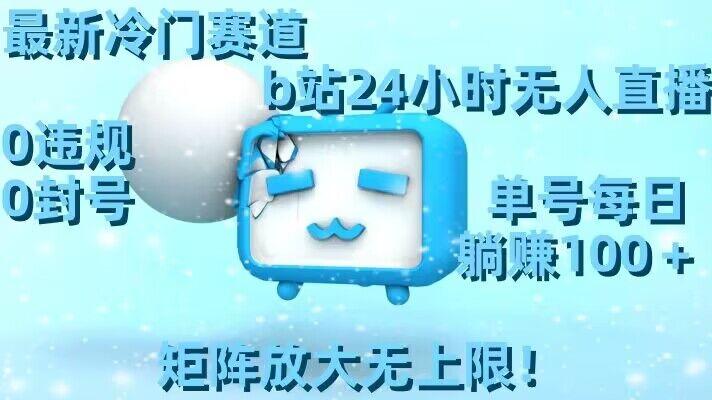 最新冷门赛道，b站24小时无人直播，0违规0封号，单号每日躺赚100＋，矩阵放大无上限【揭秘】-511资料网