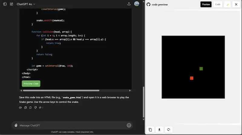 ChatGPT Code Preview｜AI编程预览工具-511资料网