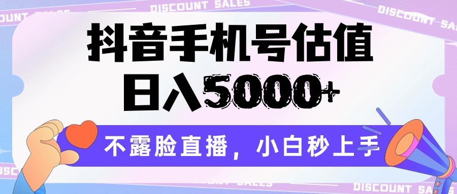 抖音手机号估值，日入5000+，不露脸直播，小白秒上手-511资料网