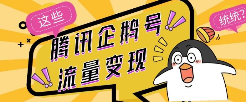 腾讯企鹅号流量变现，有播放就有收益，操作简单小白可做-511资料网