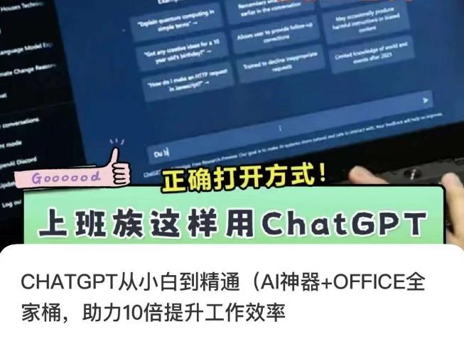 CHATGPT从小白到精通，AI神器+OFFICE全家桶，助力10倍提升工作效率-511资料网