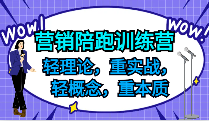营销陪跑训练营，轻理论，重实战，轻概念，重本质，适合中小企业和初创企业的老板-511资料网