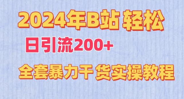 2024年B站轻松日引流200+的全套暴力干货实操教程【揭秘】-511资料网