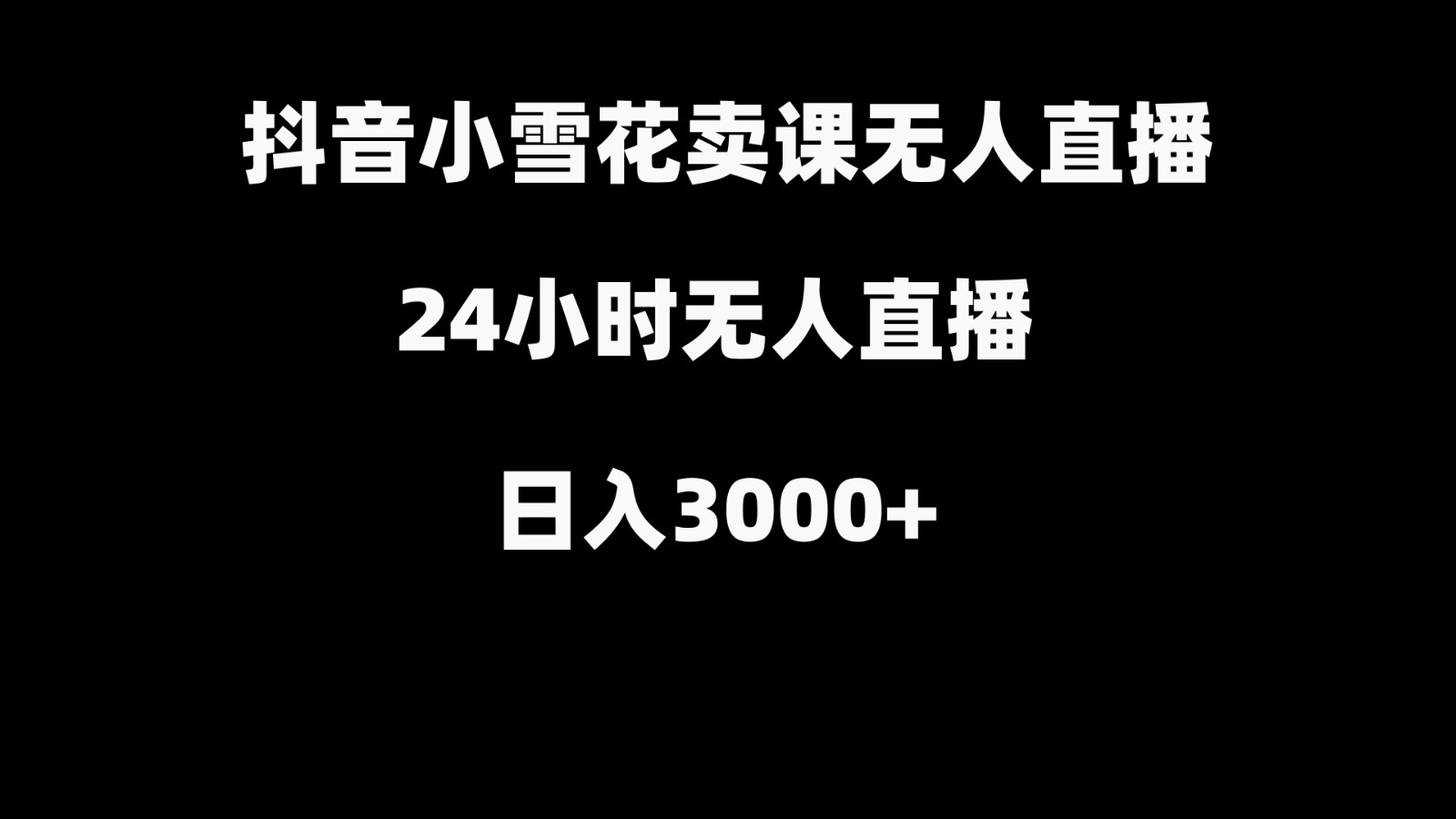 抖音小雪花卖缝补收纳教学视频课程，无人直播日入3000+-511资料网
