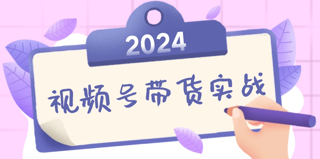 2024视频号最新带货实战课：无人直播/书单号卖货/个人IP口播 (附资料素材-511资料网