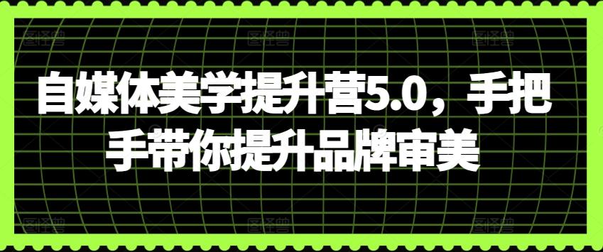 自媒体美学提升营5.0，手把手带你提升品牌审美-511资料网