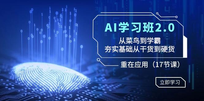 AI学习班2.0：从菜鸟到学霸，夯实基础从干货到硬货，重在应用(17节课)-511资料网