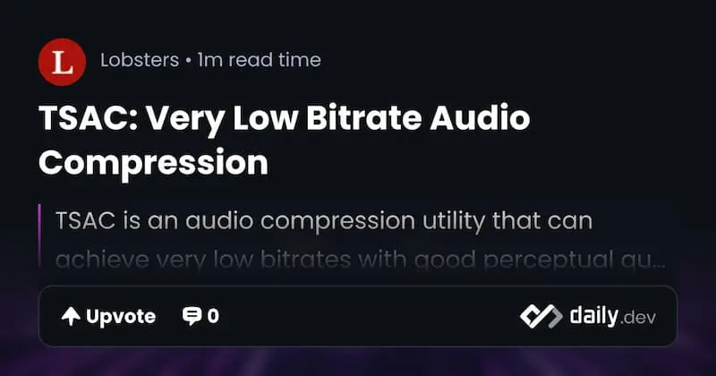 TSAC ｜音频压缩-511资料网