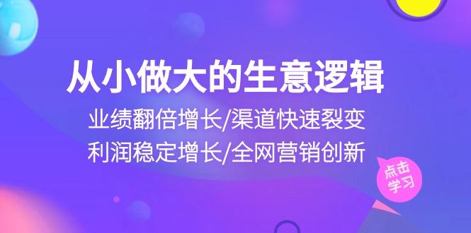 从小做大生意逻辑：业绩翻倍增长/渠道快速裂变/利润稳定增长/全网营销创新-511资料网