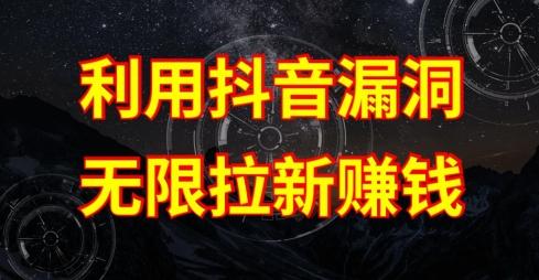 利用抖音链接漏洞，无限拉新赚钱【漏洞原理+操作流程】【揭秘】-511资料网