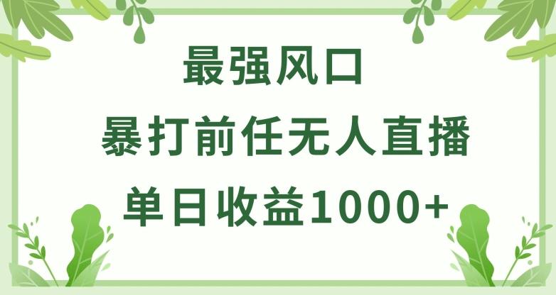暴打前任小游戏无人直播单日收益1000+，收益稳定，爆裂变现，小白可直接上手【揭秘】-511资料网