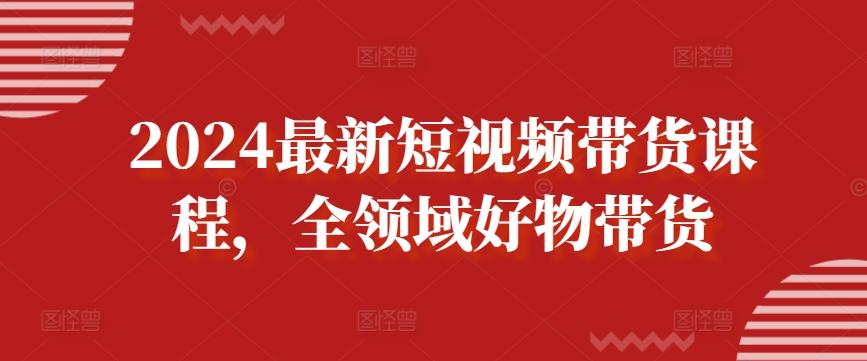 2024最新短视频带货课程，全领域好物带货-511资料网