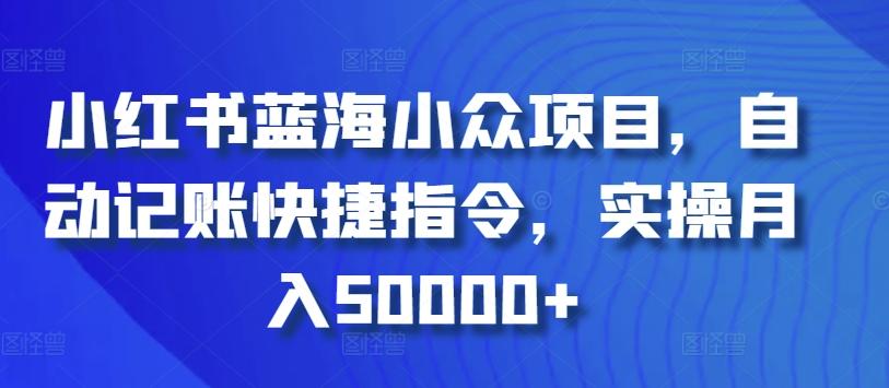 小红书蓝海小众项目，自动记账快捷指令，实操月入50000+【揭秘】-511资料网