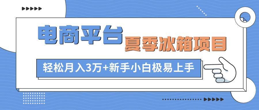 电商平台夏季冰箱项目，轻松月入3万+，新手小白极易上手-511资料网