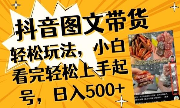 抖音图文带货已过时?那你不如仔细看看这个，小白看完轻松上手起号，日入500+不是梦【揭秘】-511资料网