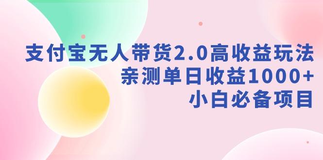 支付宝无人带货2.0高收益玩法，亲测单日收益1000+，小白必备项目-511资料网