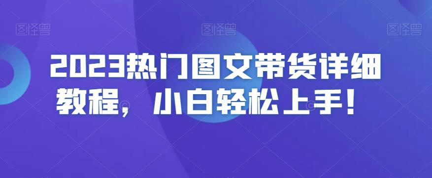 2023热门图文带货详细教程，小白轻松上手！-511资料网