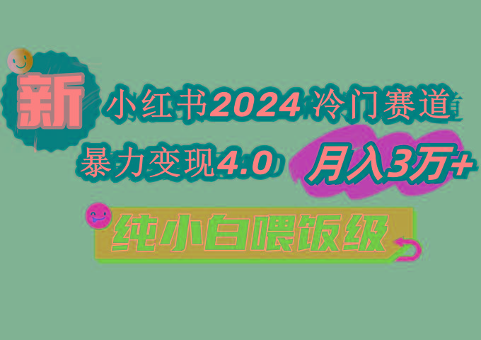 小红书2024冷门赛道 月入3万+ 暴力变现4.0 纯小白喂饭级-511资料网