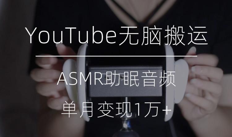 冷门玩法，YouTube无脑搬运ASMR视频，单月变现1万+【揭秘】-511资料网