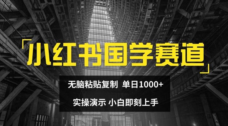 小红书国学赛道，无脑粘贴复制，单日1K，实操演示，小白即刻上手【揭秘】-511资料网
