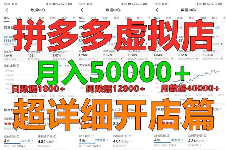 拼多多虚拟电商训练营月入40000+你也行，暴利稳定长久，副业首选-511资料网