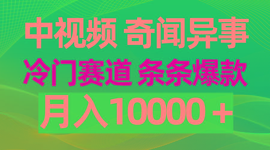 (9627期)中视频奇闻异事，冷门赛道条条爆款，月入10000＋-511资料网