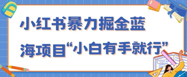 小红书暴力掘金蓝海项目，轻松日入1000+、小白有手就行（附新引流方法，不违规）-511资料网