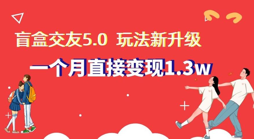 盲盒交友5.0，玩法全新升级，一个月直接变现1.3W，新手小白轻松上手【揭秘】-511资料网
