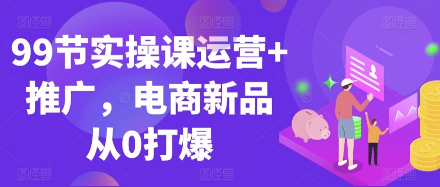 99节实操课运营+推广，电商新品从0打爆-511资料网
