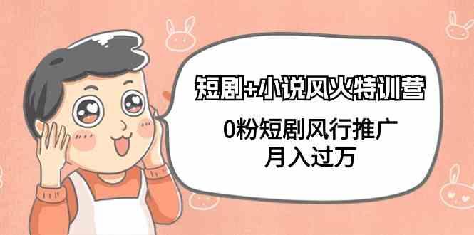 小说+短剧风火特训营，0粉短剧小说风行推广，实现月入过万-511资料网