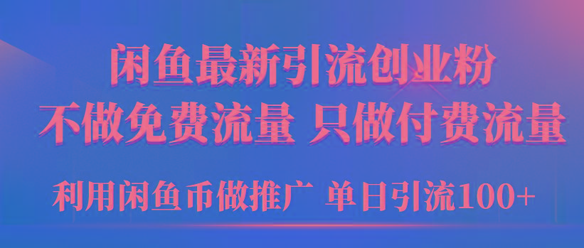 (9584期)2024年闲鱼币推广引流创业粉，不做免费流量，只做付费流量，单日引流100+-511资料网